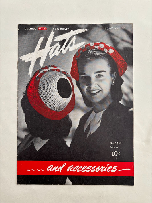 Hats Book 220 1945 Crochet Hat and Accessories Patterns