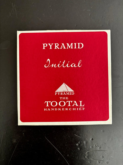 Vintage Tootal Pyramid Handkerchiefs With Monogram R In Original Box