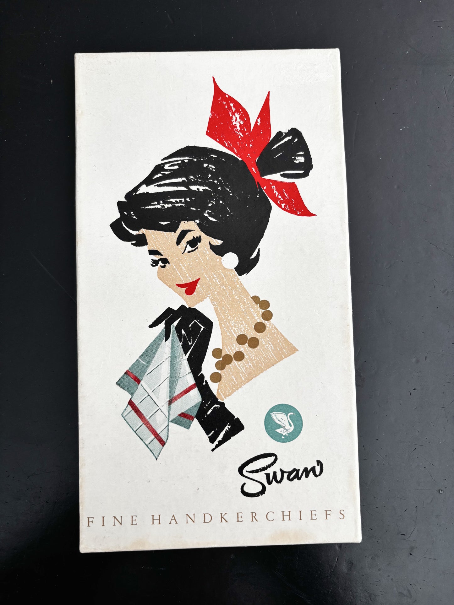 Deadstock Swan Handkerchiefs In Original Box Holland 1950s