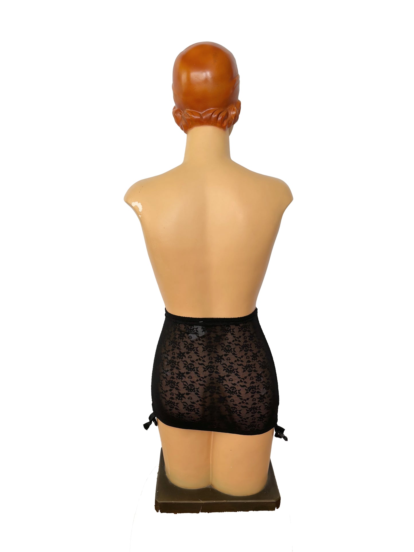 NOS 1960s Black Lace Girdle | Size XS