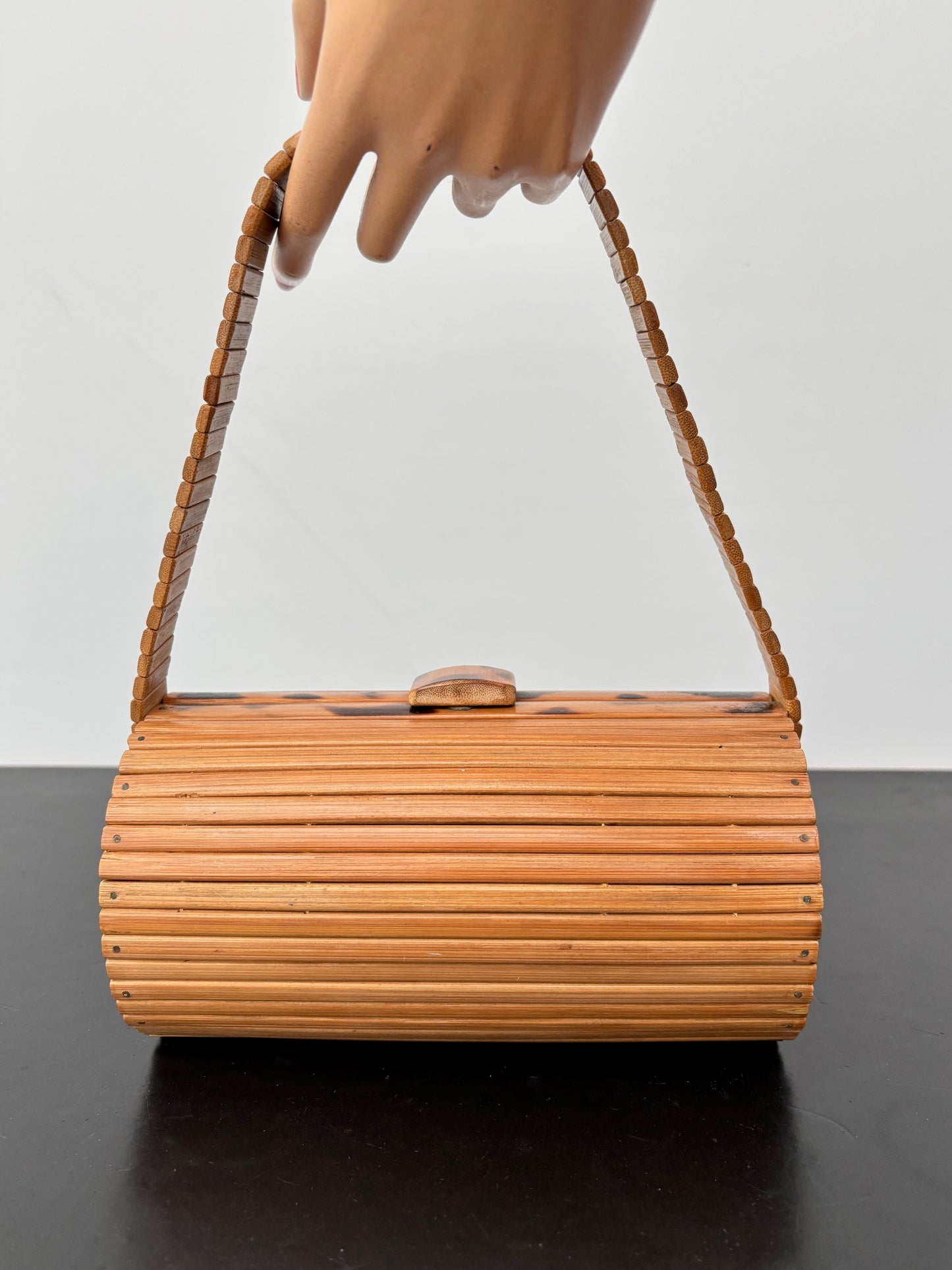 1950s/60s Bamboo Barrel Handbag