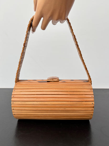 1950s/60s Bamboo Barrel Handbag