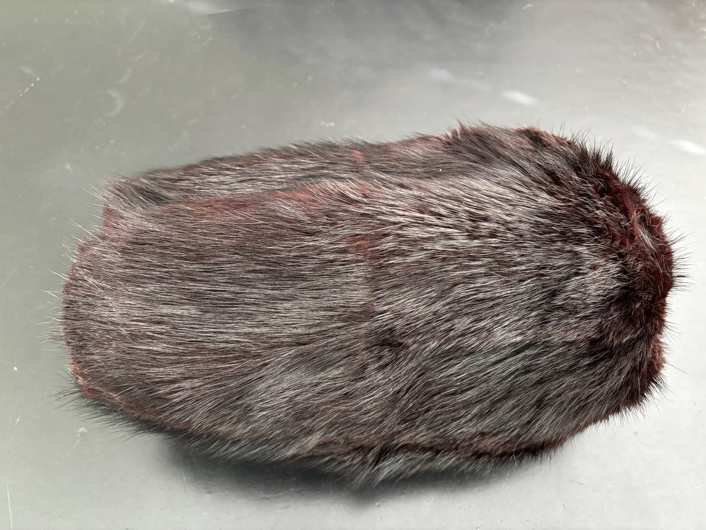 1940s/1950s Dark Brown Mink Fur Muff With Braided Strap