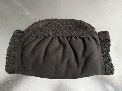 Vintage 1940s Wool Muff With Lucite Detail And Coin Purse