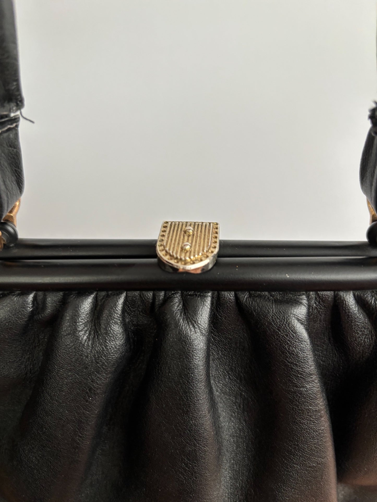 1950s/60s Soft Black Leather Handbag