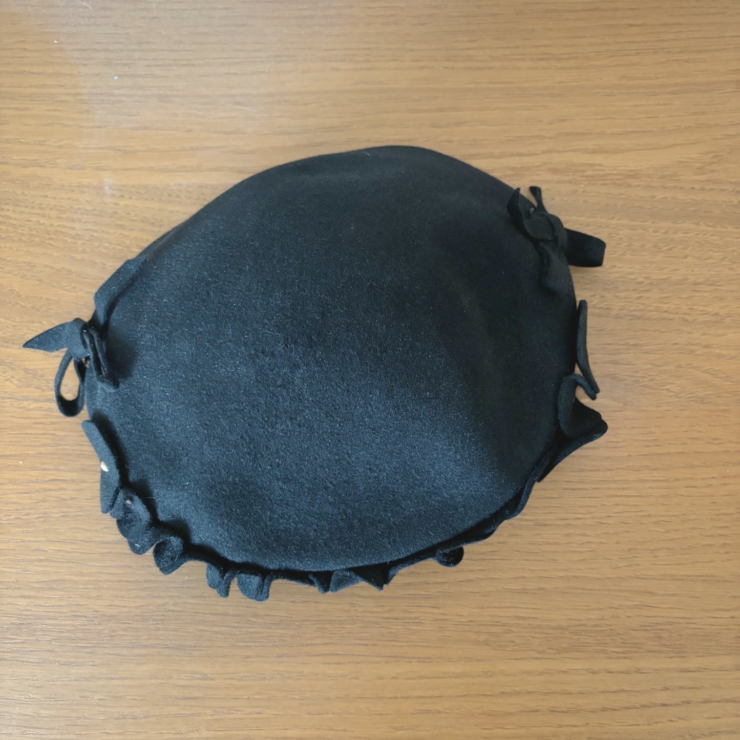 1940s Black Felt Beret