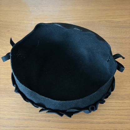 1940s Black Felt Beret