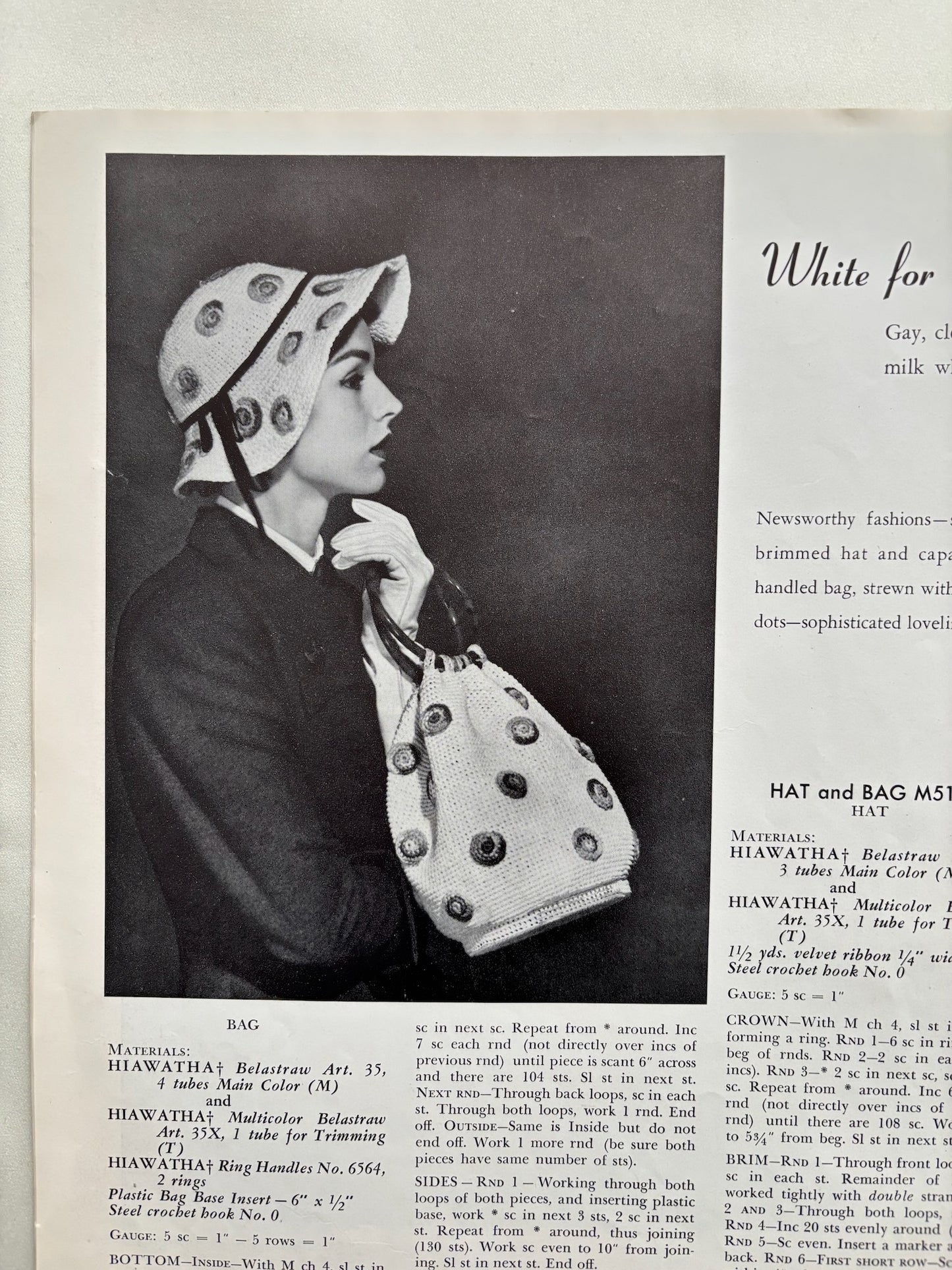 1952 Hiawatha Bags Crochet Pattern Booklet No. 111