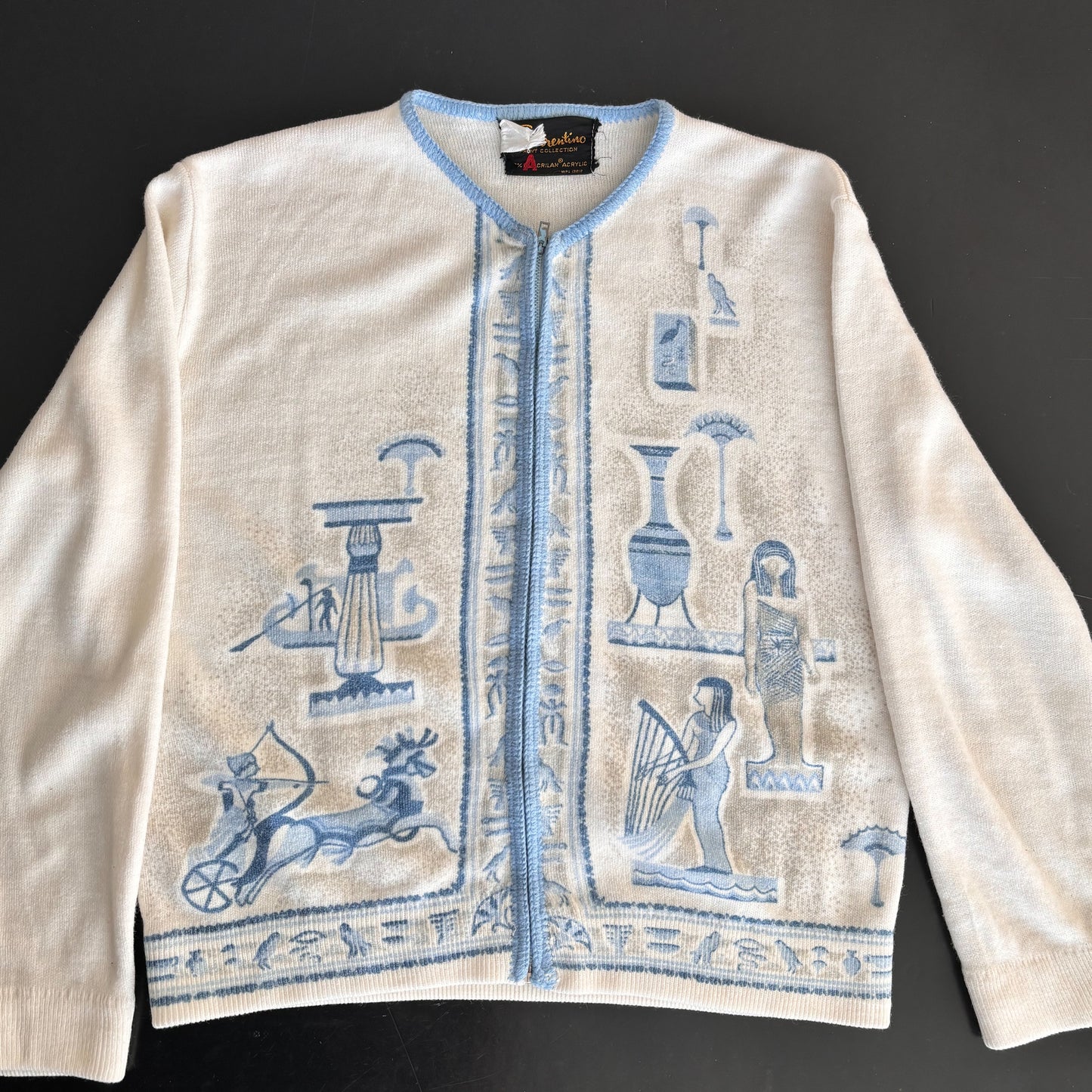 1950s/60s Wool Novelty Cardigan | S/M