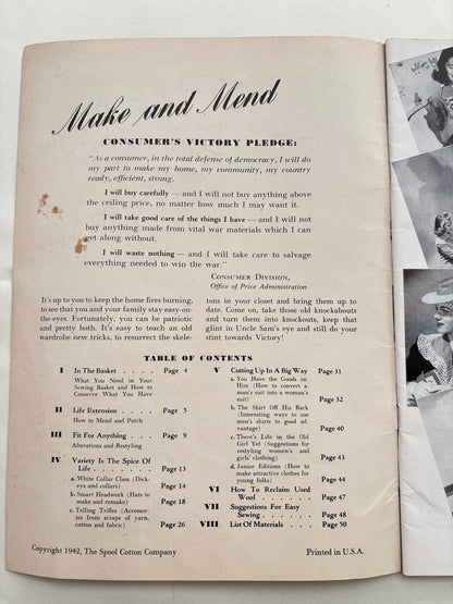 Make and Mend for Victory 1942 Book No. S-10