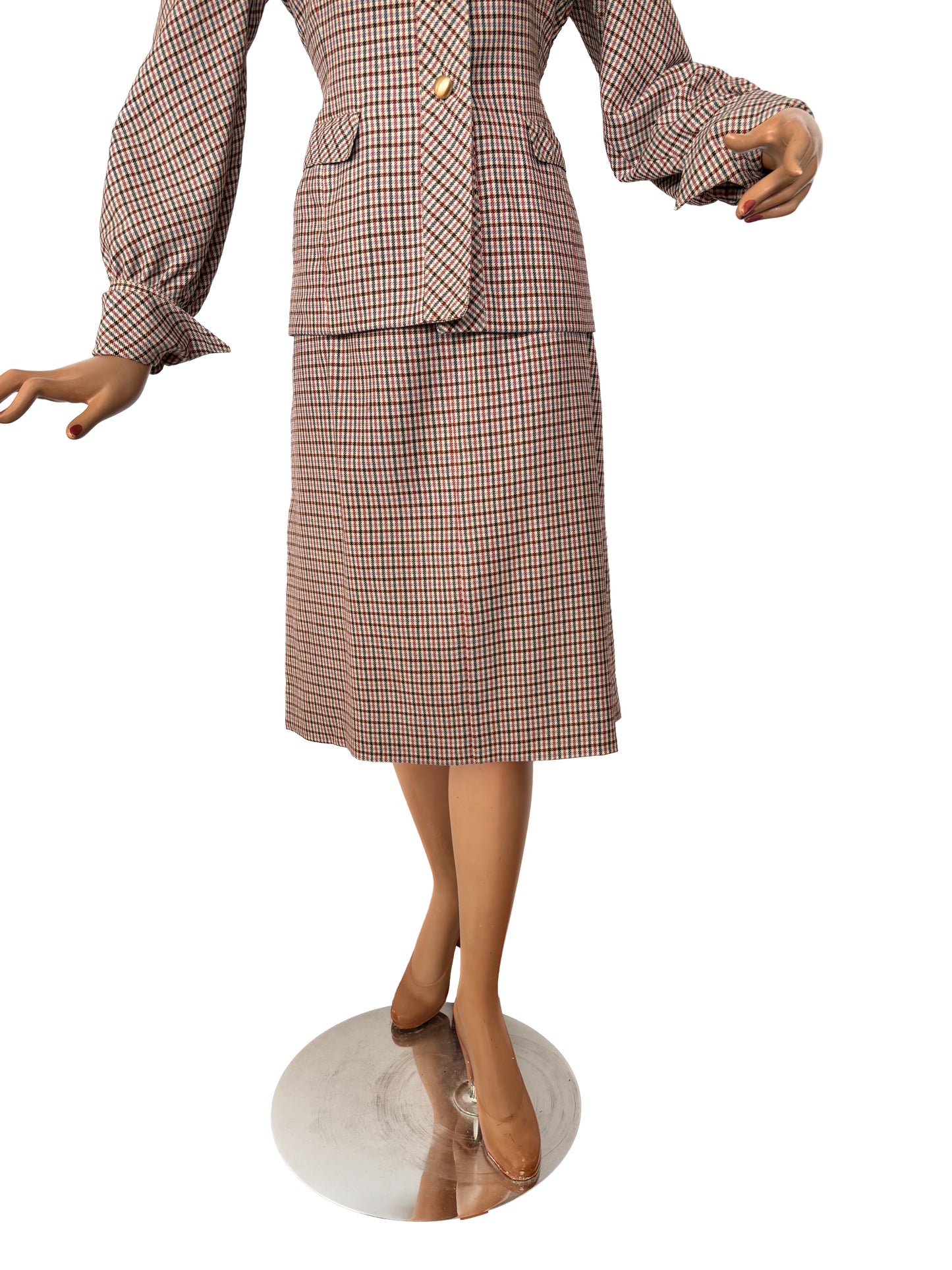 1940s 'Jenny' Tartan Suit | Jacket S, Skirt XS/S