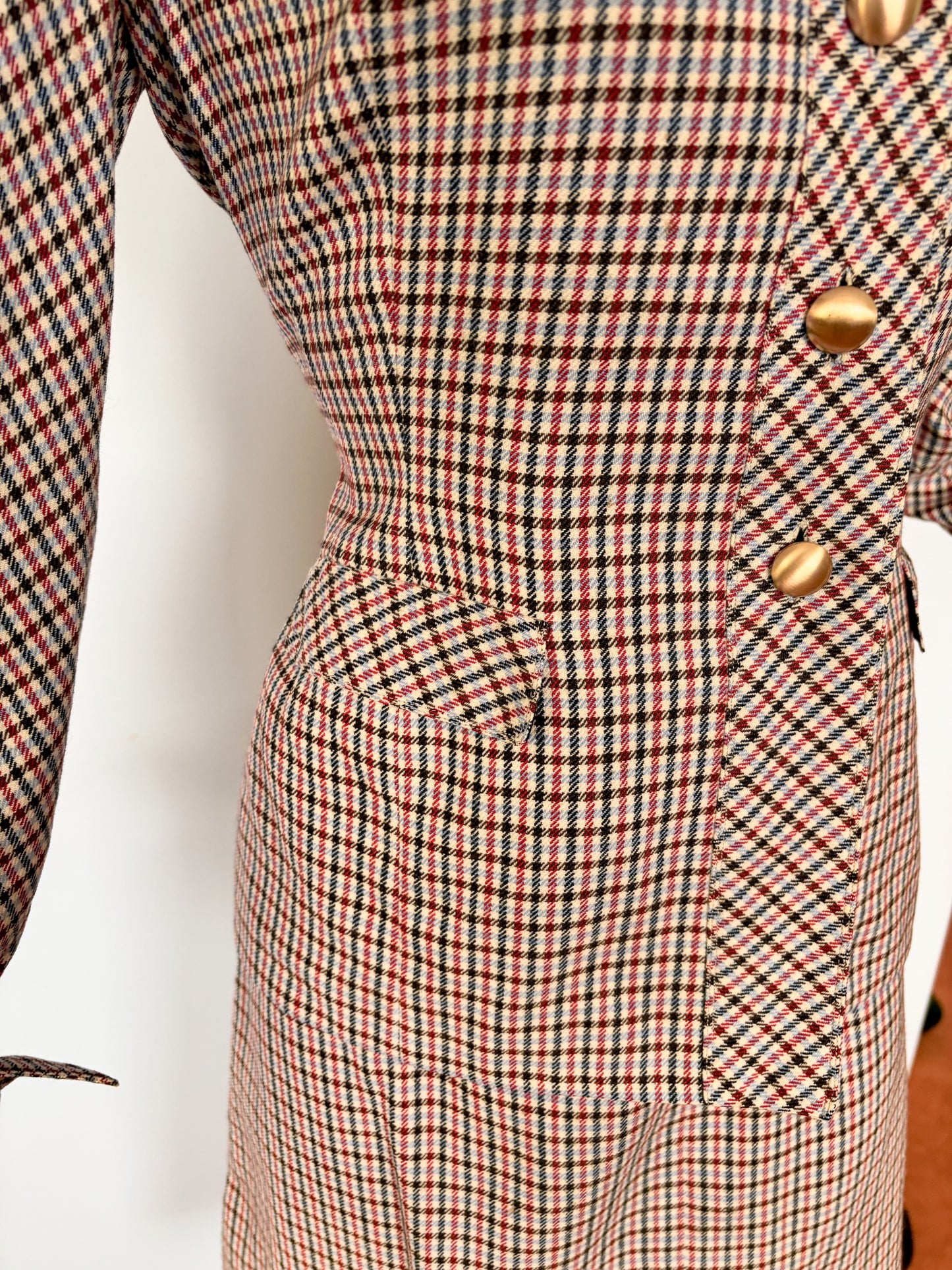 1940s 'Jenny' Tartan Suit | Jacket S, Skirt XS/S