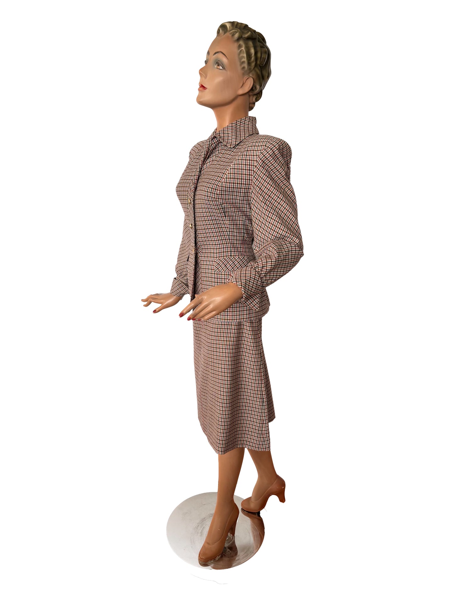 1940s 'Jenny' Tartan Suit | Jacket S, Skirt XS/S
