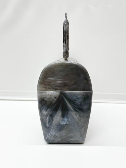 1950s Grey Marbled Lucite Toolbox Bag