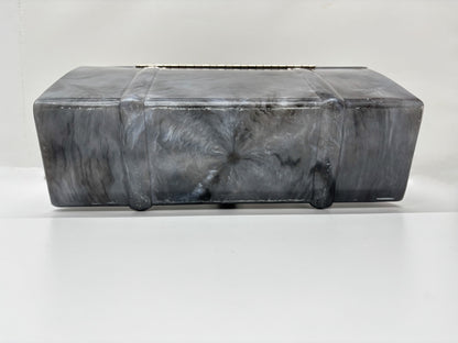 1950s Grey Marbled Lucite Toolbox Bag