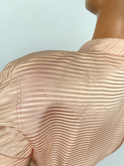 XS/S | 1950s Jonathan Logan Blush Pink Striped Dress