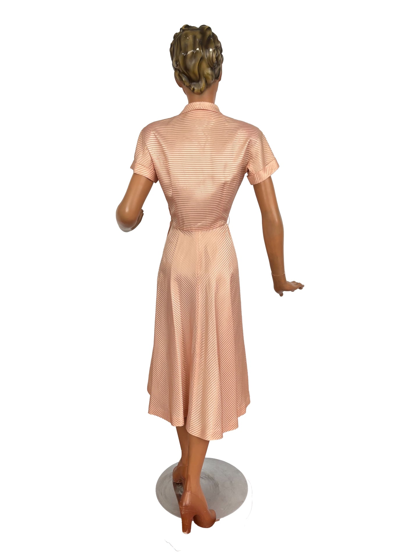 XS/S | 1950s Jonathan Logan Blush Pink Striped Dress