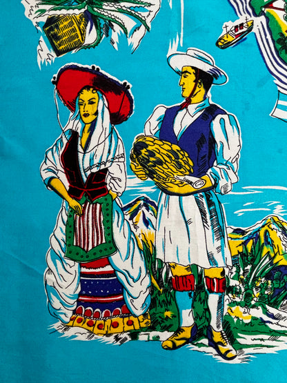 1950s/60s Las Palmas Souvenir Scarf | 76x80 cm