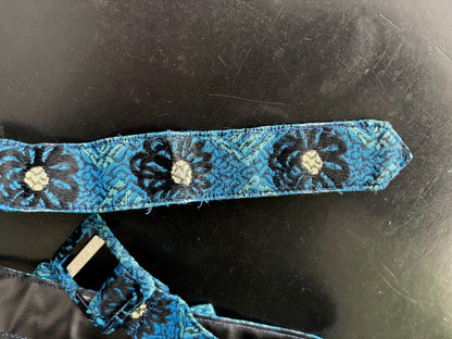 XS/S | 1950s Teena Paige Blue Jacquard Dress