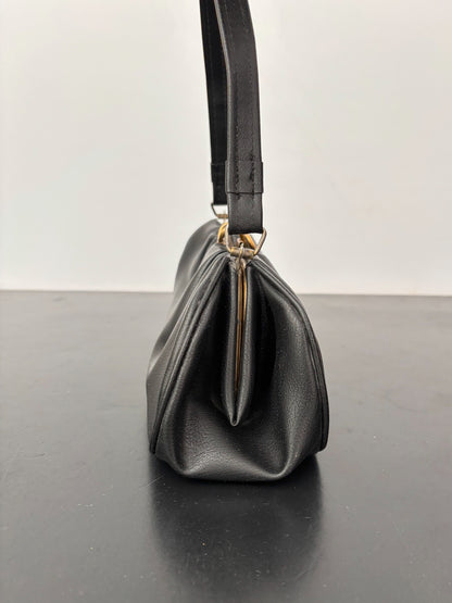 1950s Black Vinyl Handbag