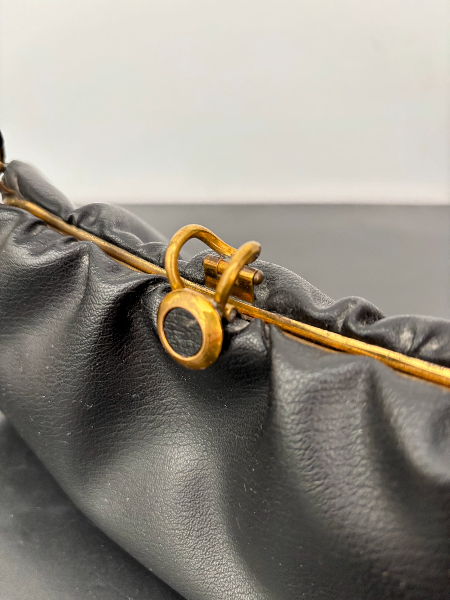 1950s Black Vinyl Handbag