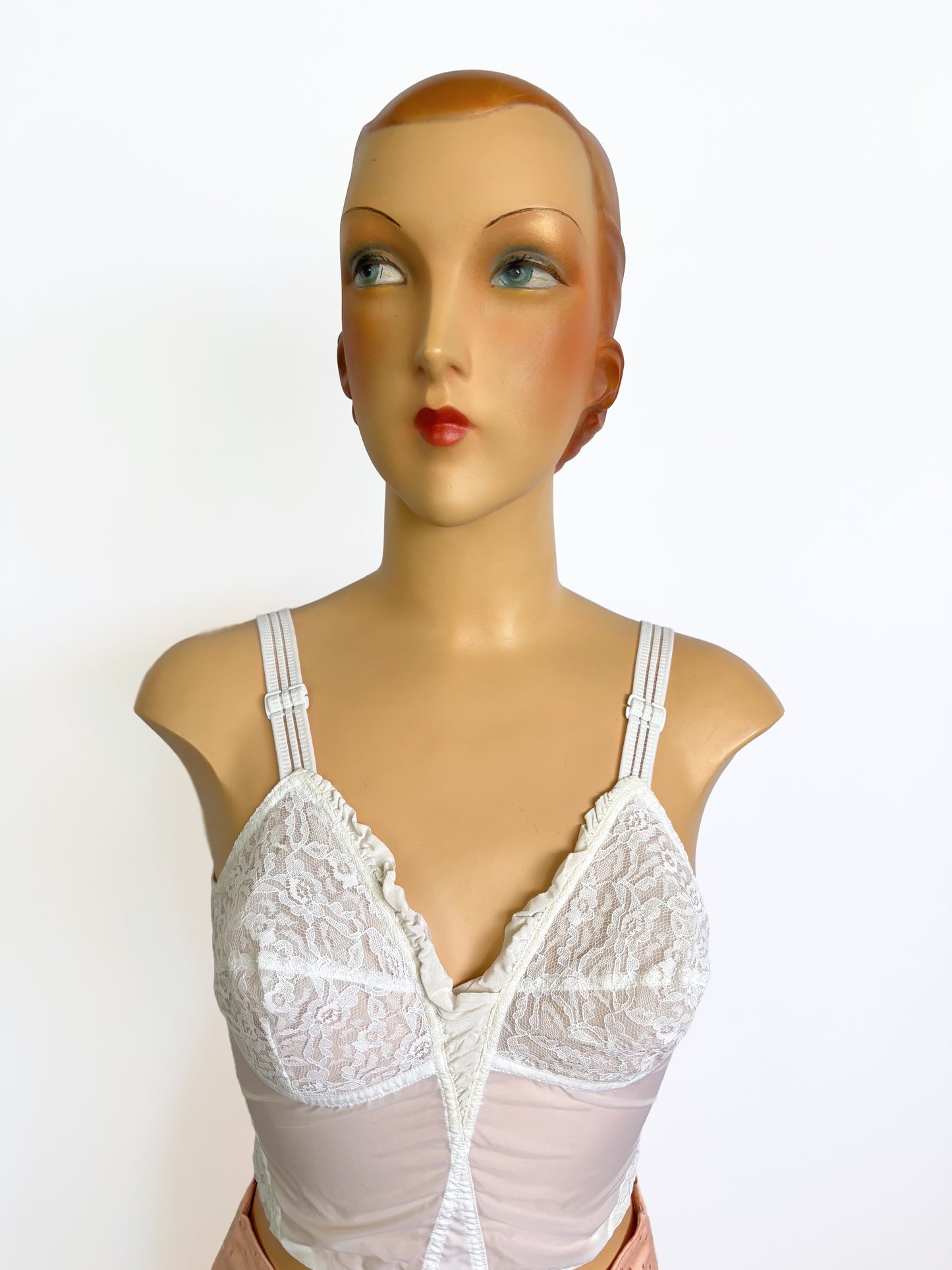 1950s/60s NOS Gaynor White Long-Line Bra