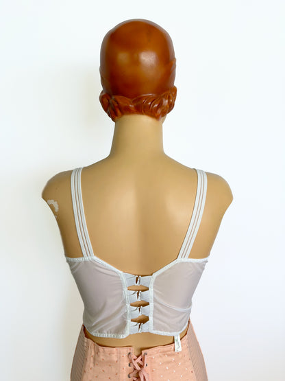 1950s/60s NOS Gaynor White Long-Line Bra