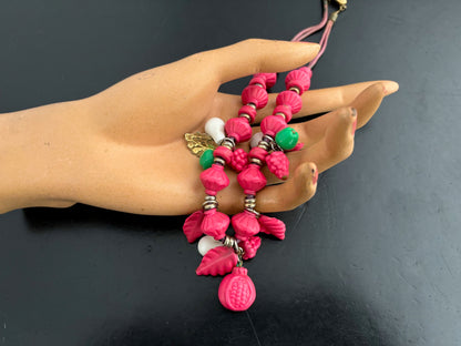 1940s/50s Raspberry Pink Fruit Novelty Necklace