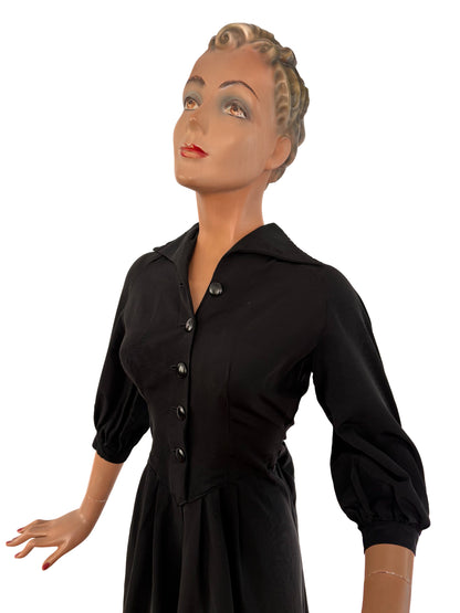 1950s Taffeta Dress | XS
