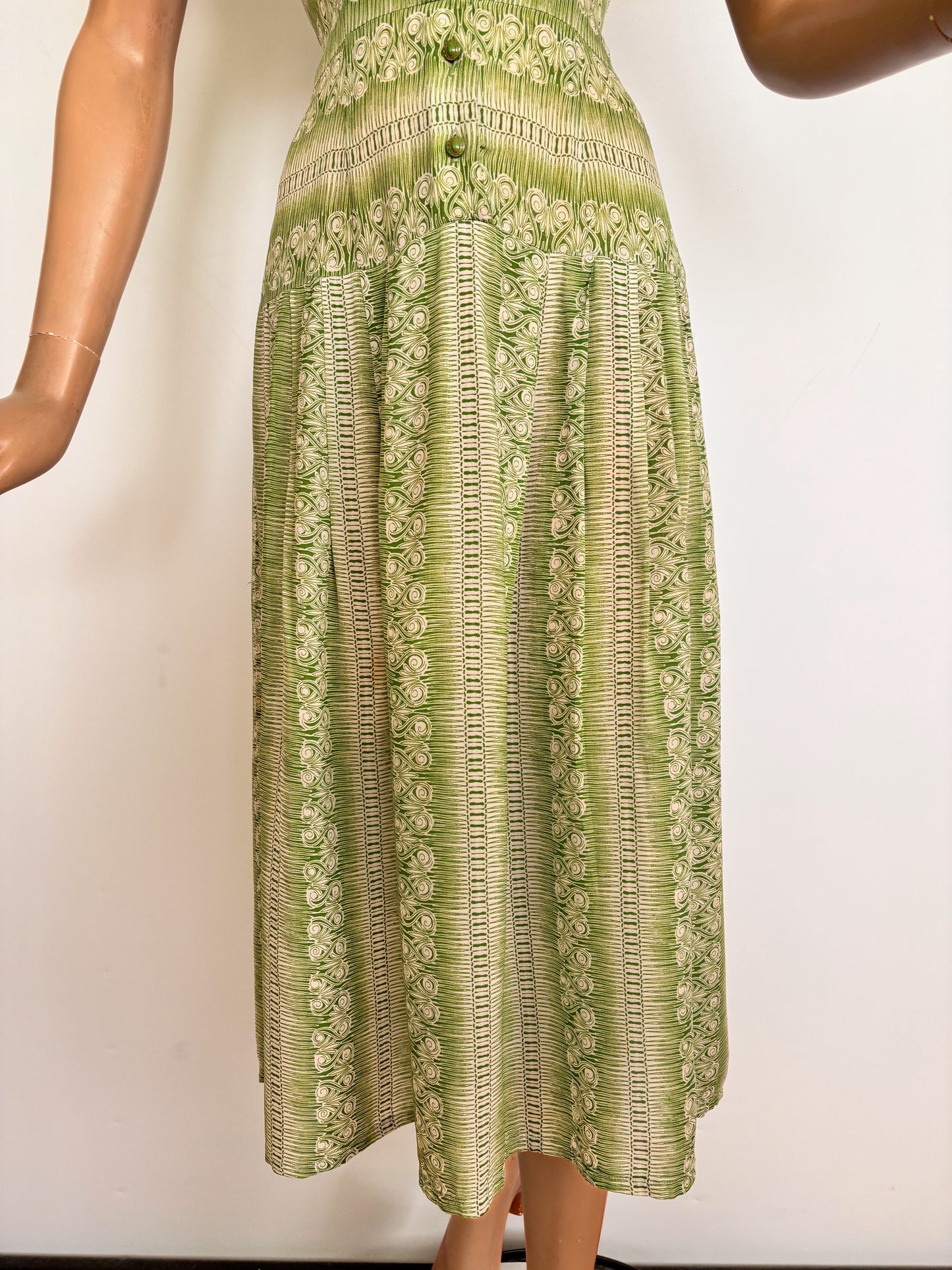 XS | 1940s Georgiana Semi Sheer Silk Dress