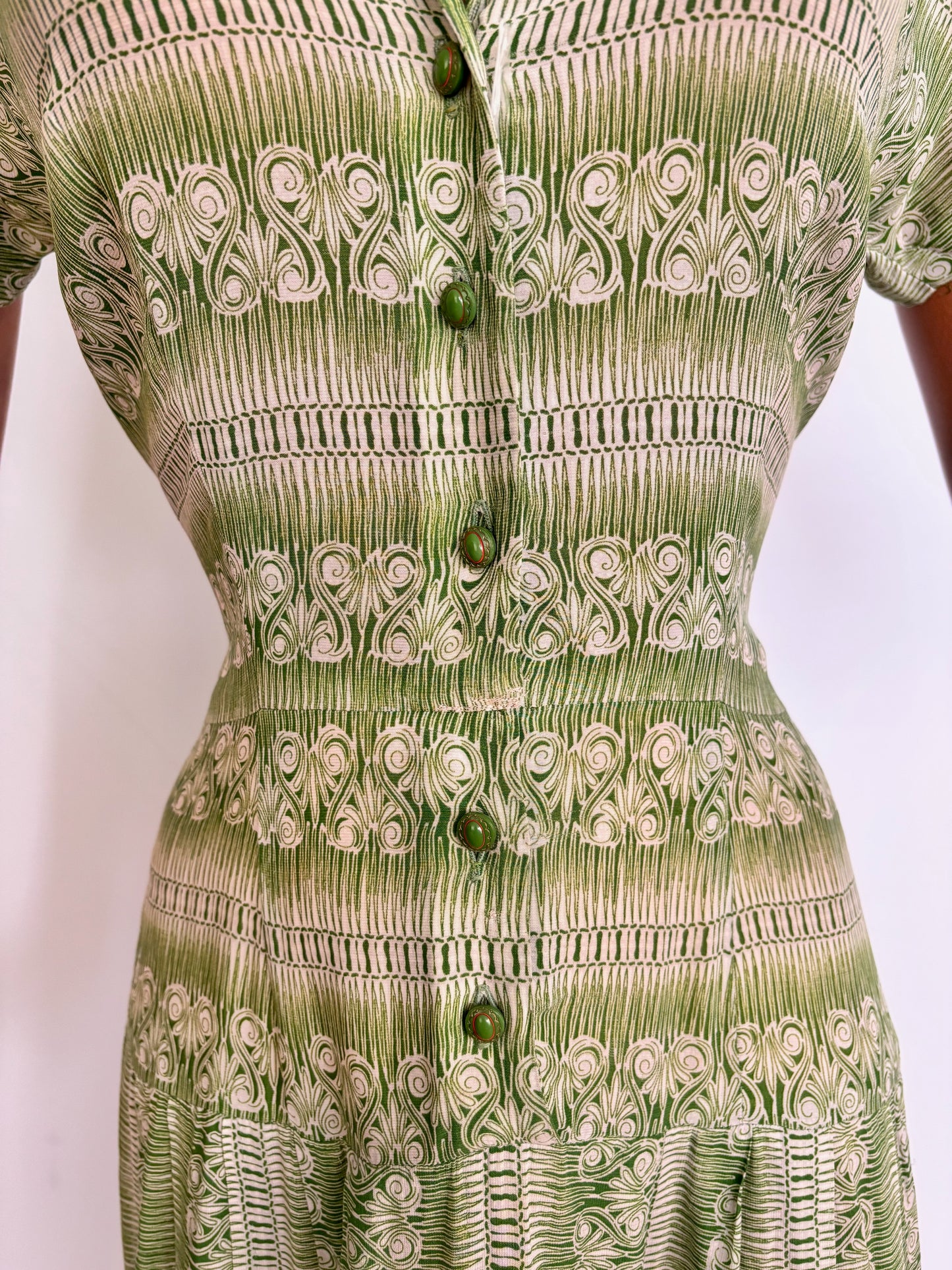 XS | 1940s Georgiana Semi Sheer Silk Dress