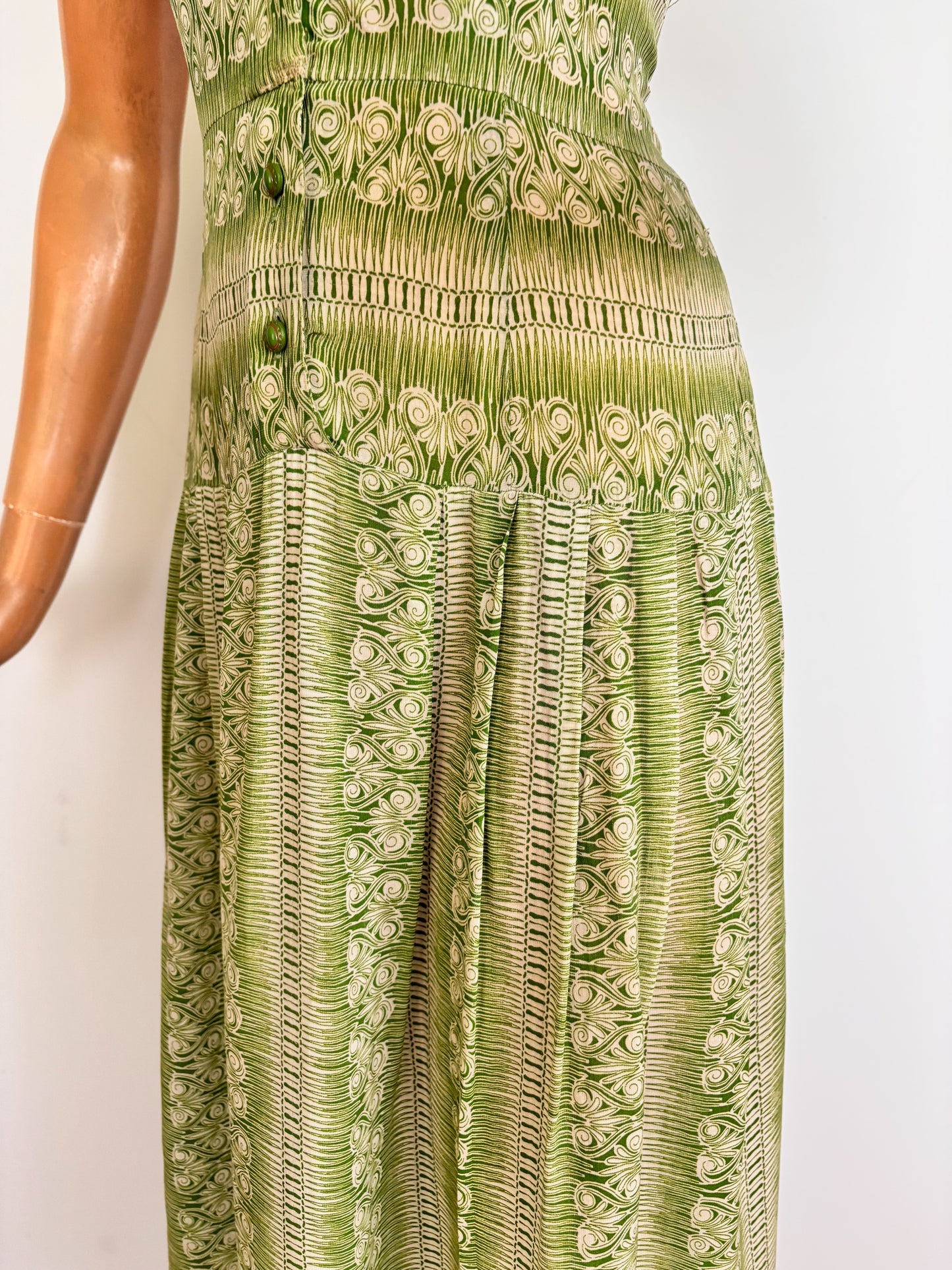 XS | 1940s Georgiana Semi Sheer Silk Dress