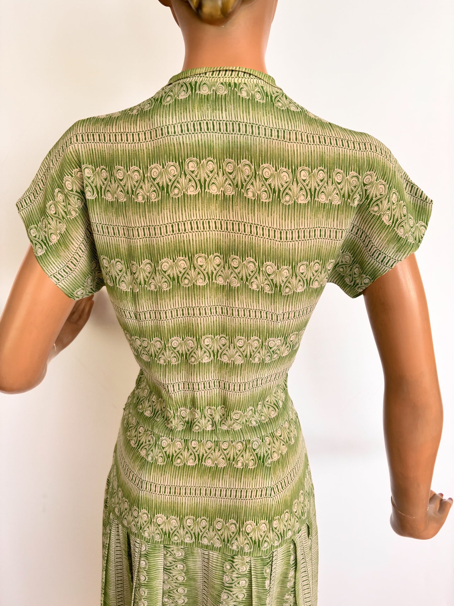 XS | 1940s Georgiana Semi Sheer Silk Dress