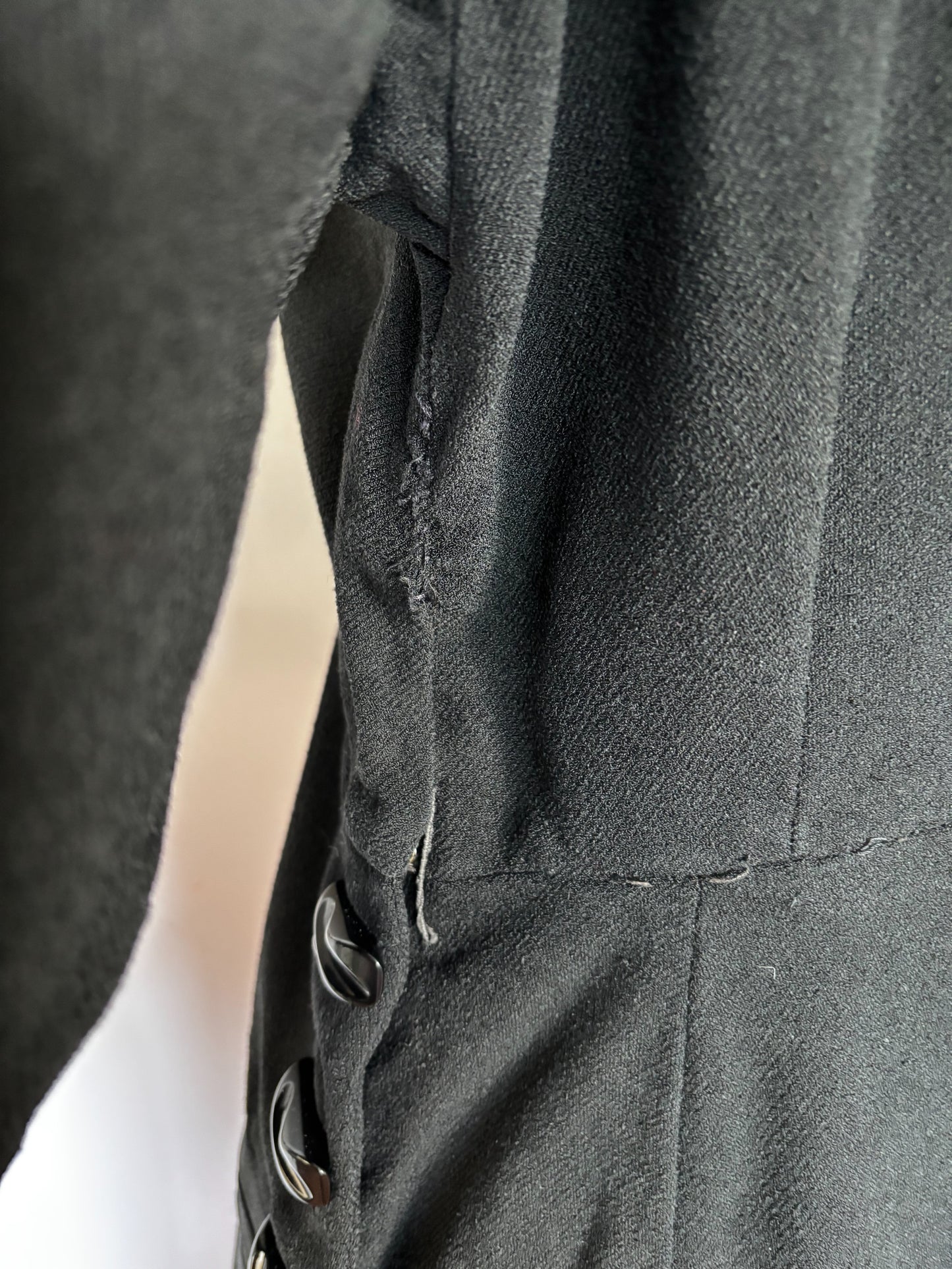 1920s/30s Wool Crepe Tunic Flapper Top | Medium