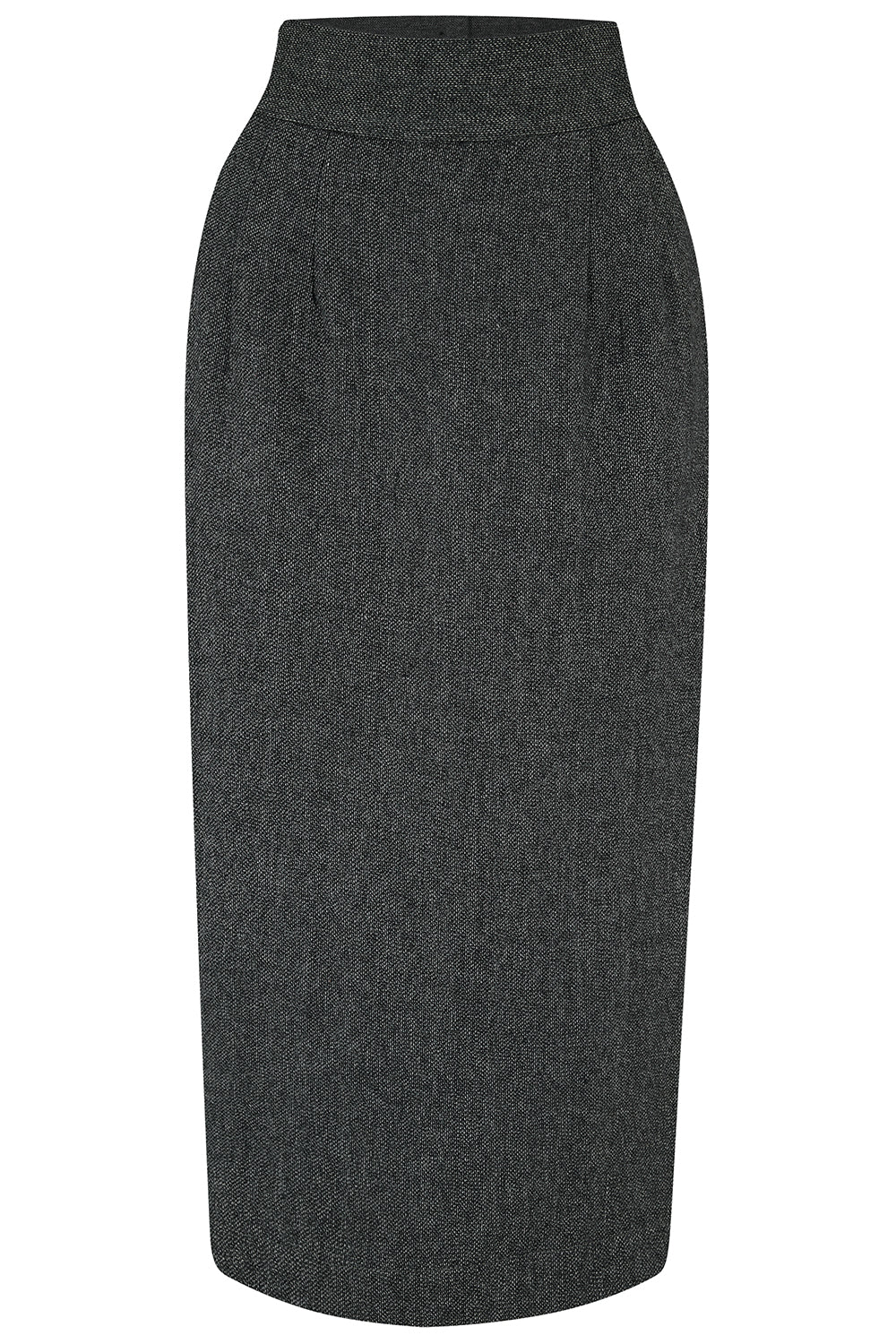Jitterbug Pencil Skirt Grey Slub