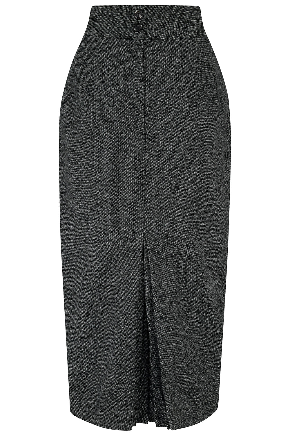 Jitterbug Pencil Skirt Grey Slub