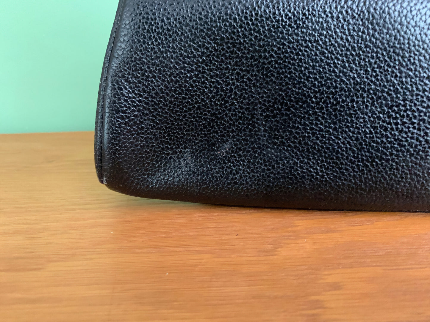 1950s Textured Leather Clutch Bag