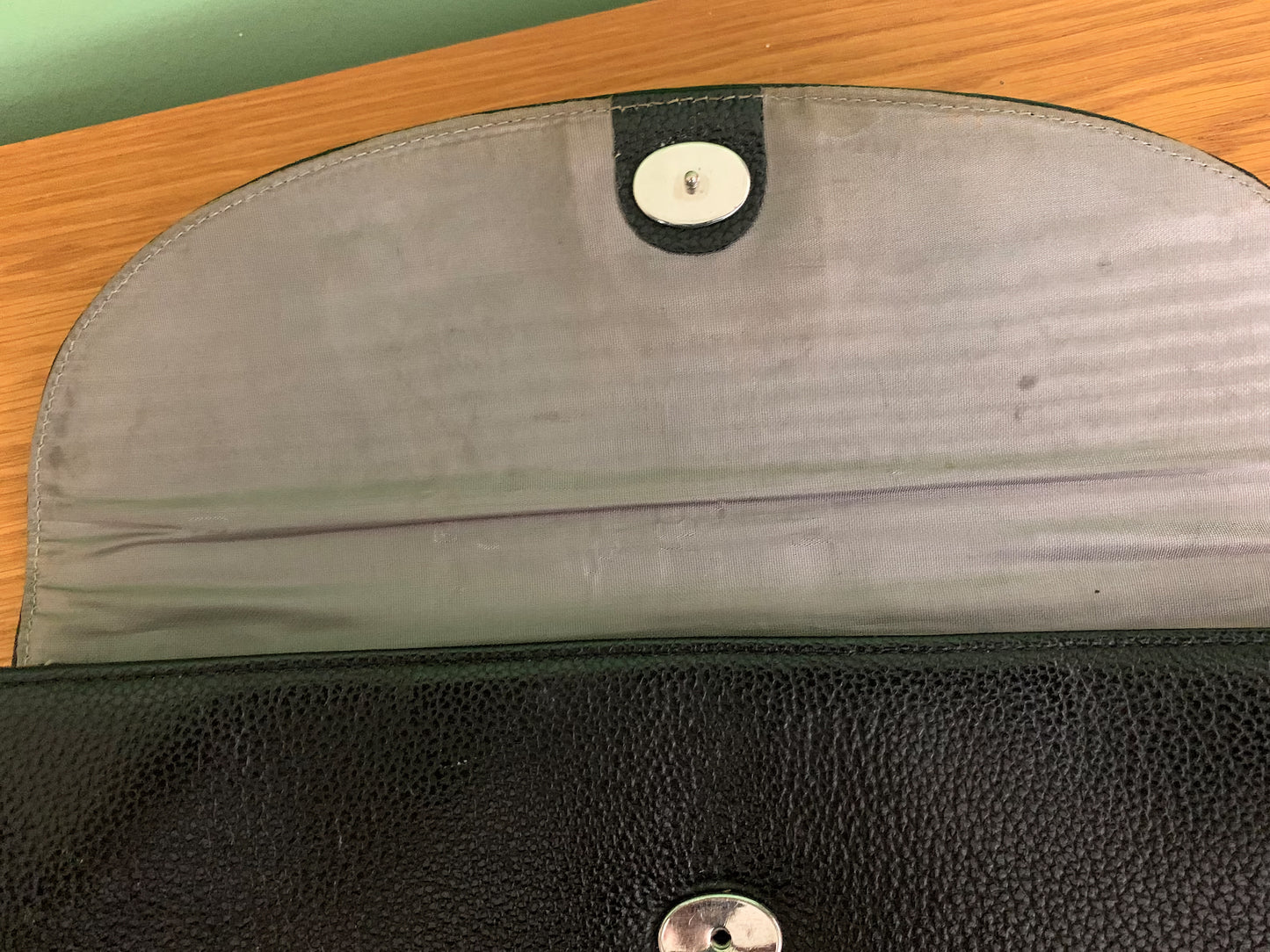 1950s Textured Leather Clutch Bag