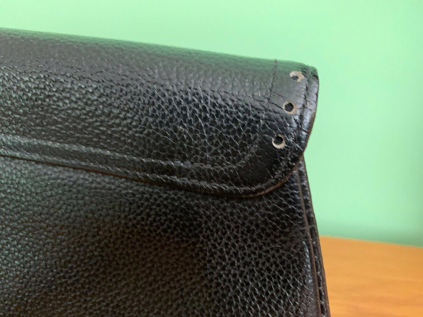 1950s Textured Leather Clutch Bag