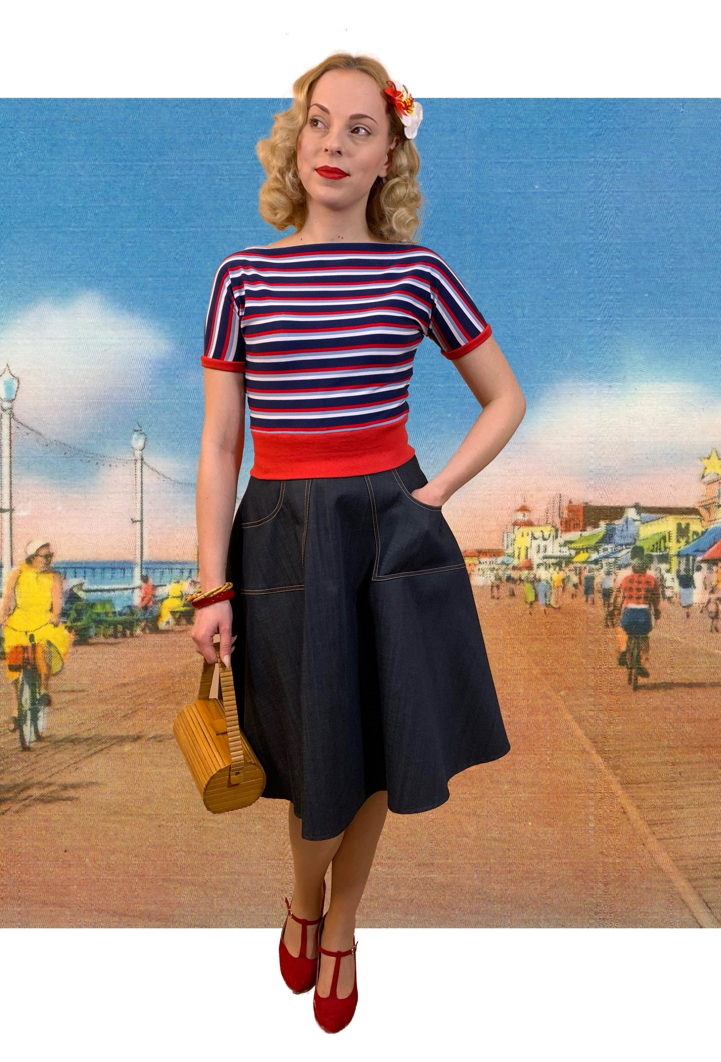 Betty Jo Blue Denim Skirt
