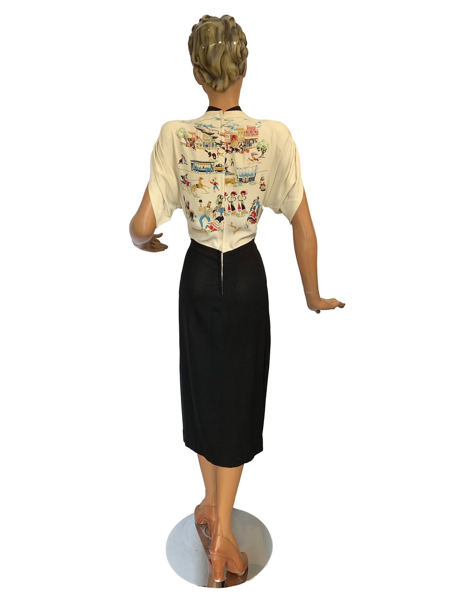 XS/S | 1947 Dorothy O'Hara 'Santa Fe Trail' Dress