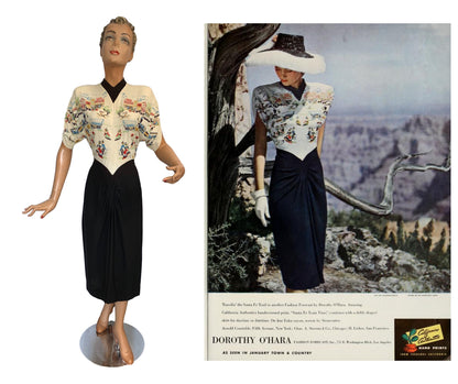 XS/S | 1947 Dorothy O'Hara 'Santa Fe Trail' Dress