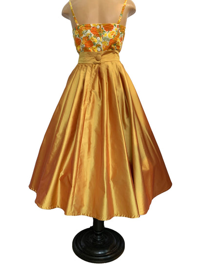 Vintage Style Two Tone Changeant Swing Skirt | XL/XXL