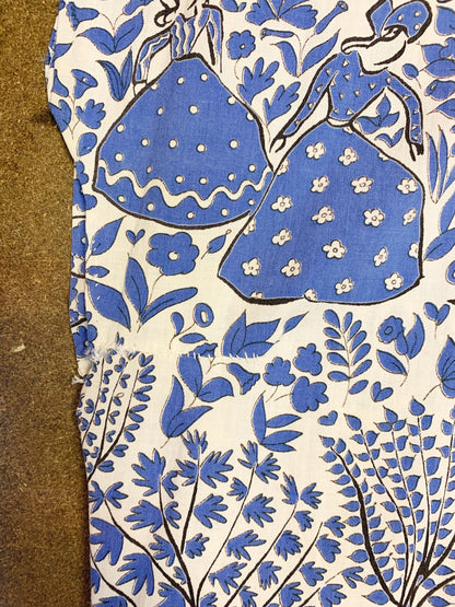 1940s/1950s Cotton Novelty Print Dress | S/M