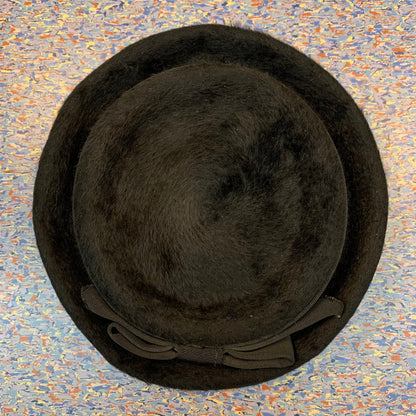 1950s Fur Felt Black Hat