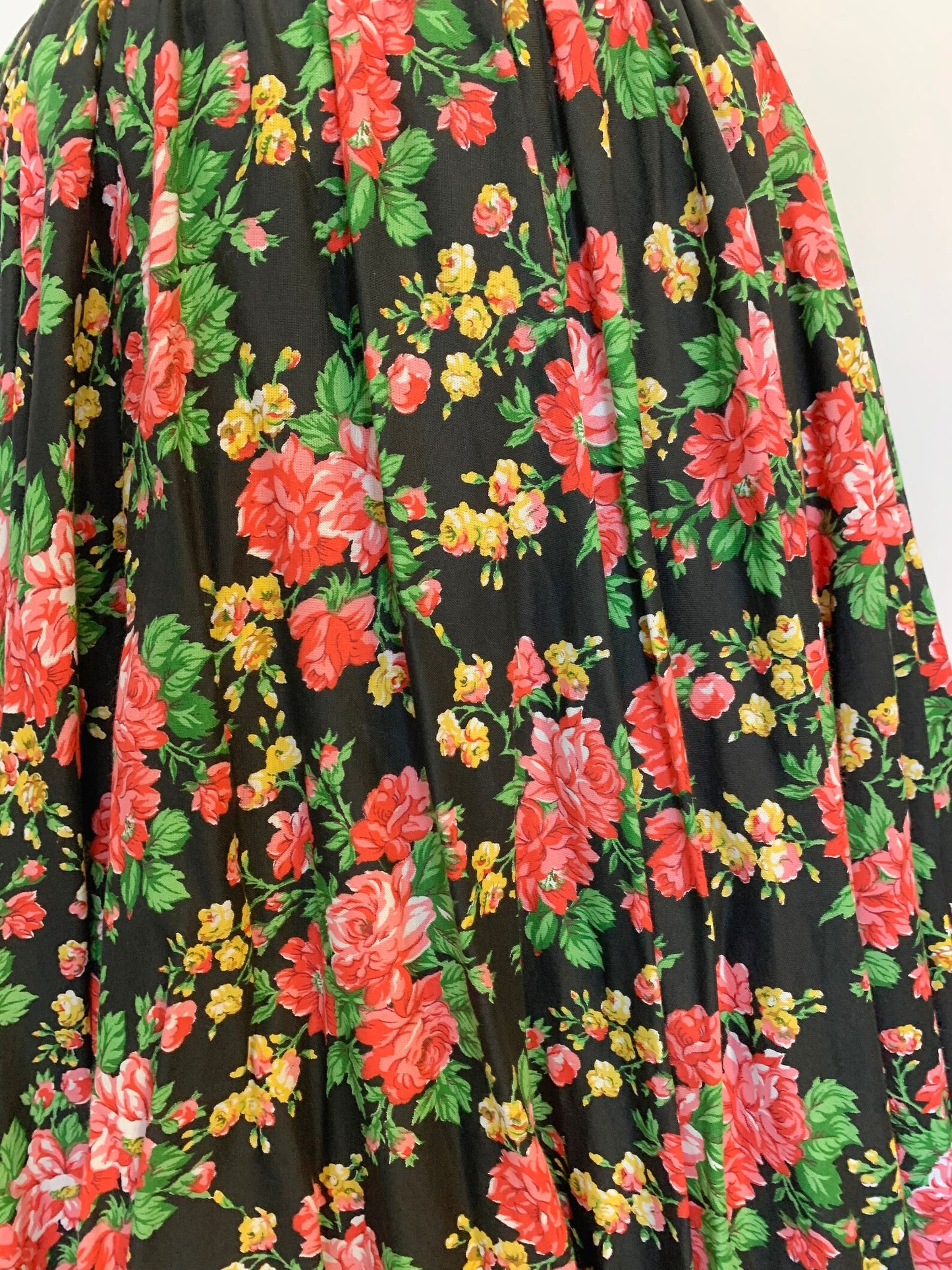 1950s Cotton Skirt and Scarf | XXS