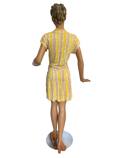 1930s/40s Freshy Playclothes Cold Rayon Playsuit | M