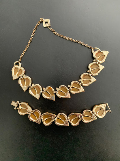 Vintage 1950s/60s Leru Thermoset Necklace and Bracelet Set