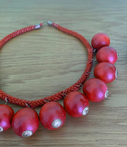 1940s/50s Wooden Berry Necklace and Bracelet Set