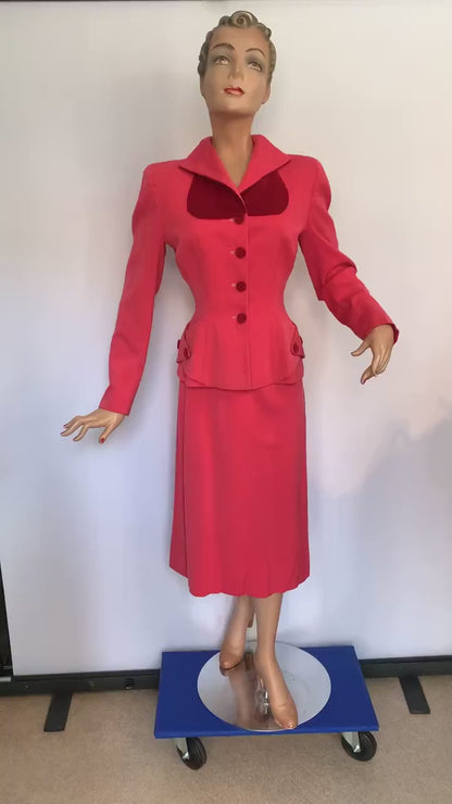 1940s Handmacher Two Piece Suit | Size XS/S